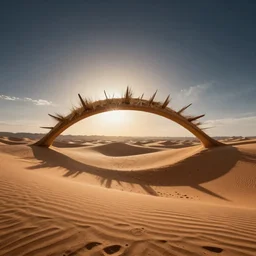 landscape photo of a desert in the shape of an eye