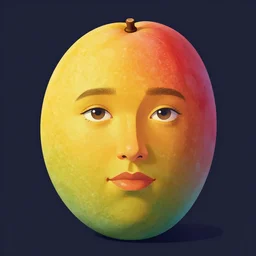 portrait of a mango, digital art by artgerm and greg rutkowski