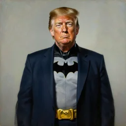salvador dali painting of donald trump as batman