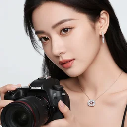 glamorous beautiful woman, modeling jewelry, luxury, dslr, close up