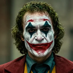 cinematic head shot of julius caesar with joker face paint on his face, 8 k, very detailed, very intricate,