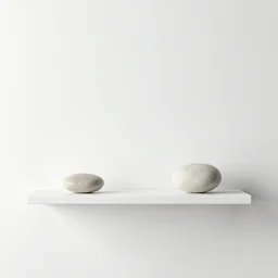 white zen clean modern minimalist shelf