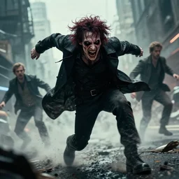 a stunning digital masterpiece of an insane psychopath on a rampage