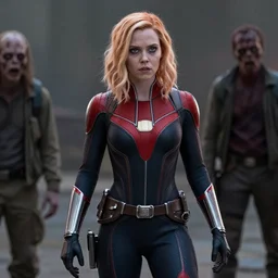 film still of zombie zombie Hope Van Dyne The Wasp as a zombie in new avengers movie, 4k