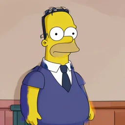 jacob zuma in the simpsons, animated, cartoon, still