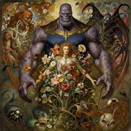 the platonic ideal of flowers, rotting, insects and praying of cletus kasady ultimate carnage thanos dementor doctor manhattan chtulu nazgul bioshock davinci, d & d, fantasy, detailed, intricate, hyperrealism, intense, scary, decay, dmt, art by artgerm and greg rutkowski and alphonse mucha