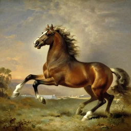a galloping horse by george stubbs and rembrandt