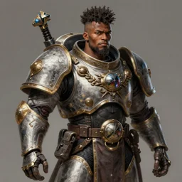 a Nubian rogue trader from warhammer 40k intricate, elegant, highly detailed, digital painting, artstation, concept art, smooth, sharp focus, illustration, art by artgerm and greg rutkowski and alphonse mucha