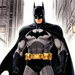 batman in the style of kentaro miura