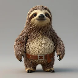 full body portrait of sloth from the goonies, intricate, highly detailed, ray tracing, digital painting, artstation, concept art, smooth, sharp focus, illustration, art by artgerm and greg rutkowski and alphonse mucha, 8 k