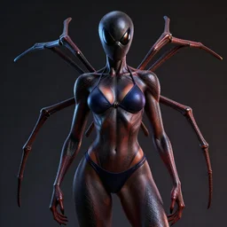 cosmic giger spider portrait in bikini, hyper detailed, digital art, trending in artstation, cinematic lighting, studio quality, smooth render, unreal engine 5 rendered, octane rendered, art style by klimt and nixeu and ian sprigger and wlop and krenz cushart.