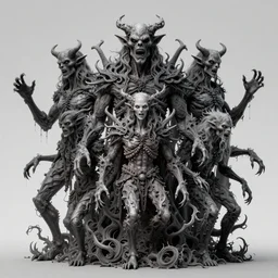poltergeist fused calibos from clash of the titans, ghostly, gnarly, portrait, intricate details, by vincent di fate, artgerm, julie bell, beeple and Greg Rutkowski, 80s, concept, Smooth gradients, octane render, 8k, High contrast, duo tone, depth of field, very coherent symmetrical artwork