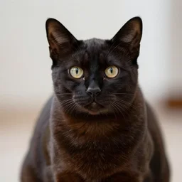 photo of a black bombay cat