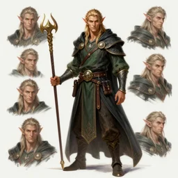 beautiful male elf wizard, highly detailed, d & d, fantasy, highly detailed, digital painting, trending on artstation, concept art, sharp focus, illustration, global illumination, ray tracing, realistic shaded, art by artgerm and greg rutkowski and fuji choko and viktoria gavrilenko and hoang lap