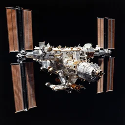 An oil painting of the International Space Station, dramatic lighting, trending on ArtStation, Unreal engine, 8k, Thomas Kinkade, Greg Rutkowski, anamorphic, Cinestill Cinematography, very detailed, 1970