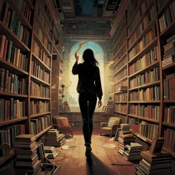 consciousness in space, matte painting, dynamic comic book art, dream space expansion into the living library, cinematic, trending on artstation