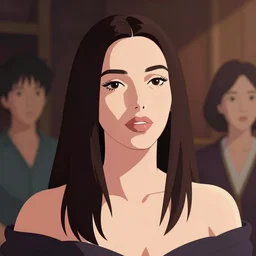 portrait of monica bellucci, clean cel shaded vector art, outlines, behance hd by lois van baarle, artgerm, helen huang, by makoto shinkai and ilya kuvshinov, rossdraws, illustration