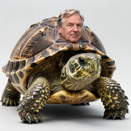 mitch mcconnell sticking his head out of a turtle shell, head of a turtle, head of mitch mcconnell, octane render, unreal 5 engine