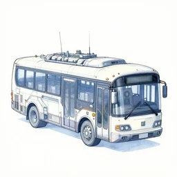 blueprint sheet, fantastic scifi tech bus Design, Details, illustration , in the style of Studio ghibli, tekkon kinkreet, akira, breath of the wild, myazaki, anime, clean render, denoise, rule of thirds