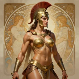 Epic portrait, an muscular female spartan, greece, akropolis, glossy skin, beauty, digital painting, artstation, concept art, soft light, hdri, smooth, sharp focus, illustration, fantasy, intricate, elegant, highly detailed, D&D, matte painting, in the style of Greg Rutkowski and Alphonse Mucha and artemisia, 8k,