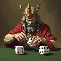 satan playing dice
