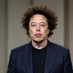 elon musk with an afro