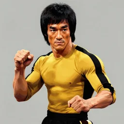 bruce lee by greg rutkowski, digital art, trending on artstation