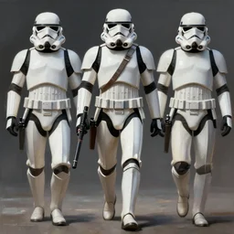 an extremely long shot of an imperial stormtrooper walking concept art by Doug Chiang cinematic, realistic painting, high definition, very detailed, extremely high detail, photo realistic, symmetrical, concept art, the Mandalorian concept art style