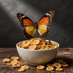 still life corn flakes. art by maria sibylla merian