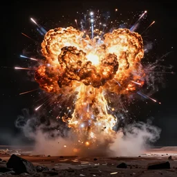 explosion in the void of space, fantasy