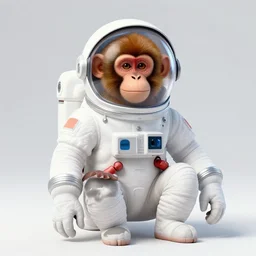 monkey in venus with spacesuit