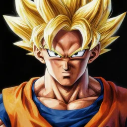 ultra realistic portrait painting of kanye west as super saiyan goku, art by akira toriyama, 4 k, dragon ball artstyle, cel shaded, highly detailed, epic lighting