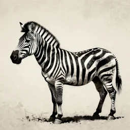 zebra in banksy art style