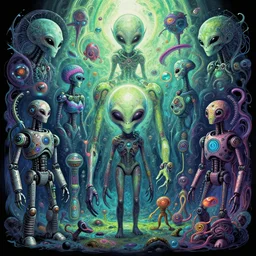 gurgling paradoxes is a type of paradox, similar to endless paradoxes, but arising intermittently in relation to reality they bubble from the milegu full of paradoxes to milegu with a small number of paradoxes can cause strange changes in the impossible story ; aliens, robotic machines, gods, bio - mechanical intelligences, glitch creatures, dmt entity ; lsd art, trending on artstation, style greg rutkowski