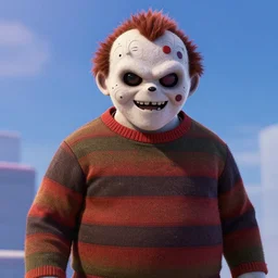 freddy krueger as a pixar disney character from up ( 2 0 0 9 ), unreal engine, octane render, 3 d render, photorealistic