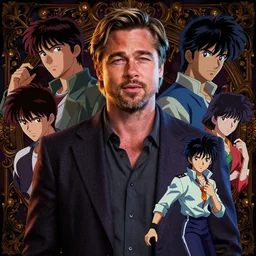 brad pitt, hyper detailed, colorful palette, masterpiece, ornate dark, suehiro moaruo, katsuhiro otomo, shintaro kago, cgsociety, octane render, ambient light