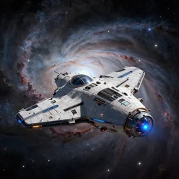spaceship in a nebula, by Steinar Lund