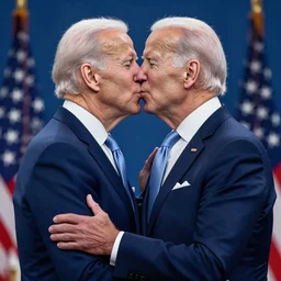 joe biden kissing joe biden on his forehead, lovely, ultrarealistic