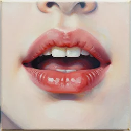 passionate lips of our youth detailed and highly reliefed analogue collage with canvas texture in style of conteporary art, punk art, dadaism, photorealistic, expressionism, masterpiece, balanced composition, light colors, spectacular quality, intricate oil details