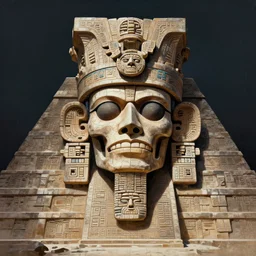 digital _ painting _ of _ pyramid head mayan god of death _ by _ filipe _ pagliuso _ and _ justin _ gerard _ symmetric _ fantasy _ highly _ detailed _ realistic _ intricate _ port