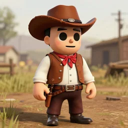 Screenshot of Frylock from Aqua Teen Hunger Force as a 3d cowboy in full cowboy attire in the videogame 'Red Dead Redemption 2'. Sharpened. 1080p. High-res. Ultra graphical settings.