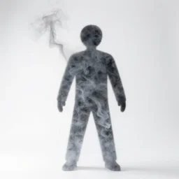 Man figure made of smoke, Canon EOS R3, f/1.4, ISO 200, 1/160s, 8K, RAW, unedited