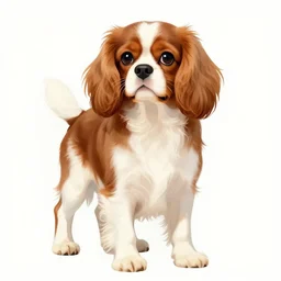 cavalier king charles spaniel, artstation, pixiv