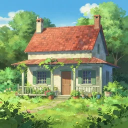 key anime visual of a a typical house in a creole garden from reunion island modern anime style by makoto shinkai, trending on artstation