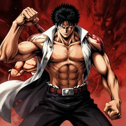 guts from berserk fighting in hell raiser made by Kim Jung Gi