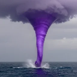 High quality purple tornado in the sea