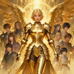 a portrait of a beautiful female angel wearing a golden armor with ornaments by alex gray, android jones, nekro, karol bak, ayami kojima, artgerm, yoshitaka amano, olivier ledroit, ruan jia, charlie bowater, tom bagshaw, shining light, golden hora, concept art, fantasy