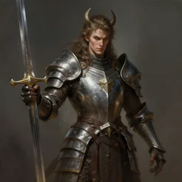 centaur!, sword, fearsome, beautiful, DnD character art portrait, mythical creature, male plate armored chest, matte fantasy painting, DeviantArt Artstation cgscosiety, by Jason Felix by Steve Argyle by Tyler Jacobson by Peter Mohrbacher, cinematic lighting, 8k.