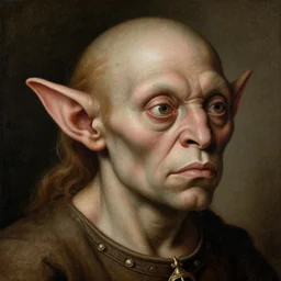 medieval goblin, head and shoulders, painted by hieronymus bosch, detailed digital art, trending on Artstation