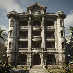 architecture from quake levels, unreal engine 5, hyper detailed, hyper realistic